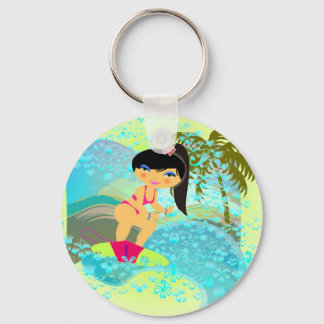 Tropical Surf Keychain