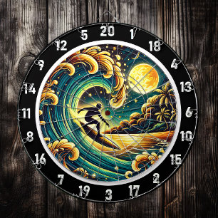 Tropical Surfer Energy Room Art Dartboard