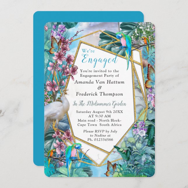 Tropical Surreal Landscape Invitation (Front/Back)