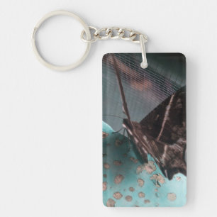 Tropical Swallowtail Moth Key Ring