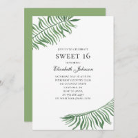 Tropical Sweet 16. Green exotic 16th birthday