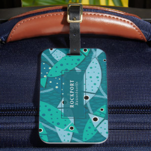 Tropical Swimming Fish Pattern Customised Luggage Tag