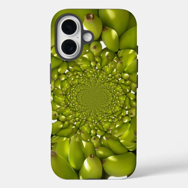 Tropical Symmetry | Green Banana Kaleidoscope Abst Case-Mate iPhone Case (Back)