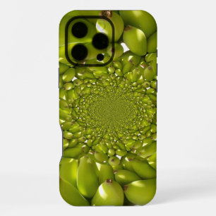 Tropical Symmetry Green Banana Kaleidoscope Abst iPhone 16 Pro Max Case