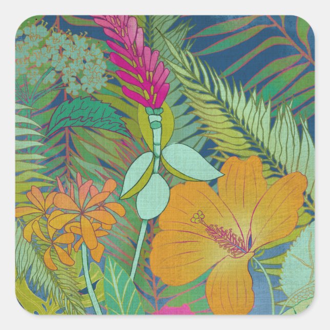 Tropical Tapestry II Square Sticker (Front)