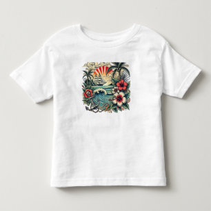 Tropical Tattoo Art Beach Paradise T-Shirt