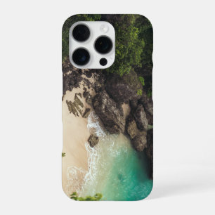 Tropical Teal Cove with Rock & Idyllic Beach iPhone 16 Pro Case