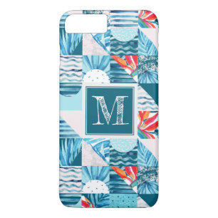 Tropical Teal Geometric Abstract Pattern iPhone 8 Plus/7 Plus Case