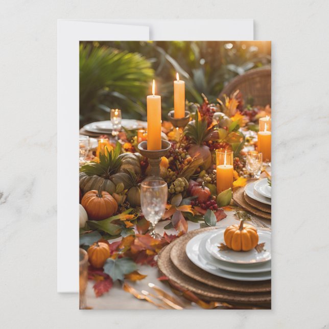 Tropical Thanksgiving Greeting Invitation (Front)
