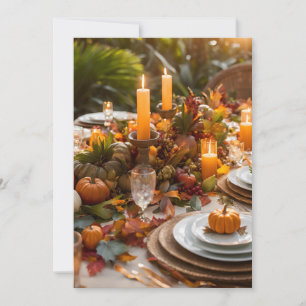 Tropical Thanksgiving Greeting Invitation