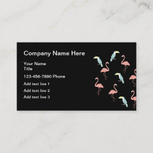 Tropical Theme Simple Business Cards