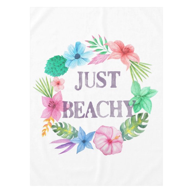 Tropical Theme Tablecloth Beach House Florida Home (Front)