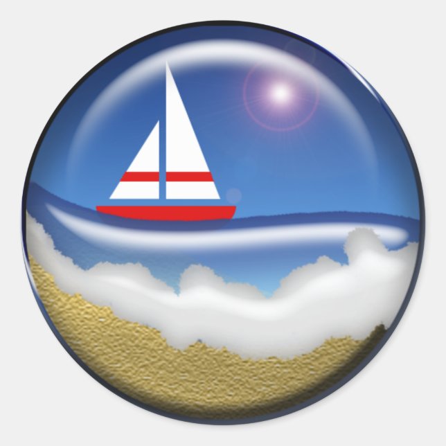 Tropical Theme Wedding Envelope Sticker (Front)