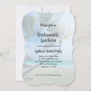 Tropical Themed Bridesmaids Luncheon Invitation