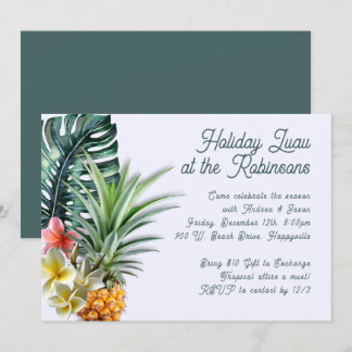 Tropical Themed Home or Office Holiday Party Invitation