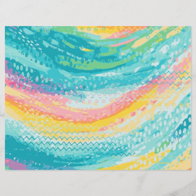 Tropical Tide Pool Dreams Scrapbook Paper (Front)