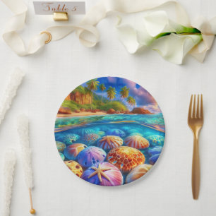 Tropical Tide Treasures Paper Plate