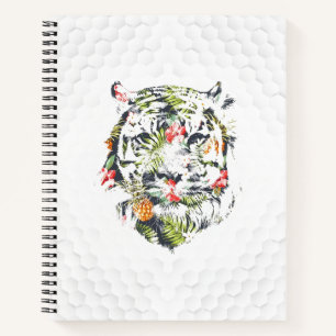 TROPICAL TIGER Graph Paper Spiral Notebook
