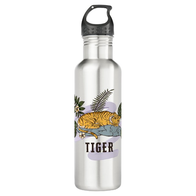 Tropical Tiger Rest 710 Ml Water Bottle (Front)