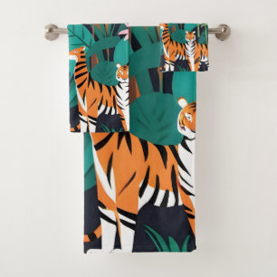 Tropical Tiger Trio Bath Towel Set