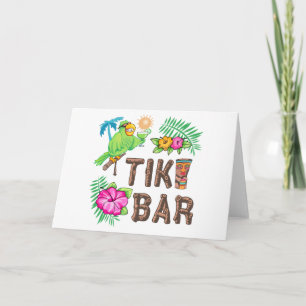 TROPICAL TIKI BAR CARD