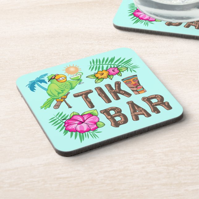 TROPICAL TIKI BAR COASTER (Left Side)