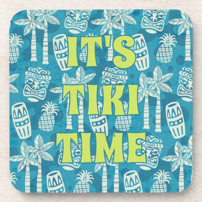 Tropical Tiki Bar Tiki Time Coaster (Front)