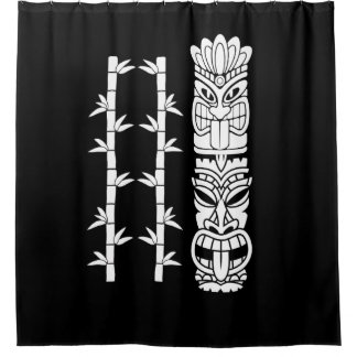 Tropical Tiki God Shower Curtain