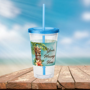 Tropical Tiki Party Acrylic Tumbler