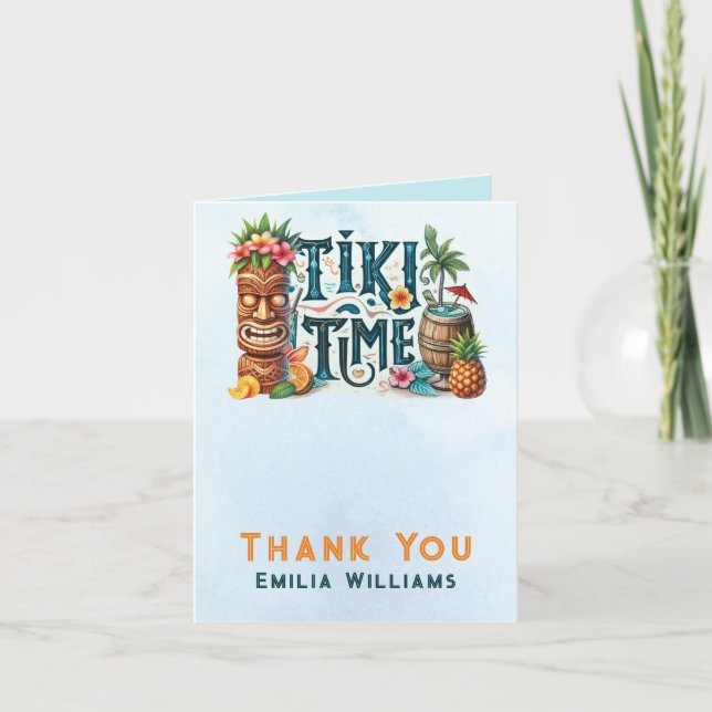 Tropical Tiki Party Wedding Luau Bridal Shower  Card (Front)