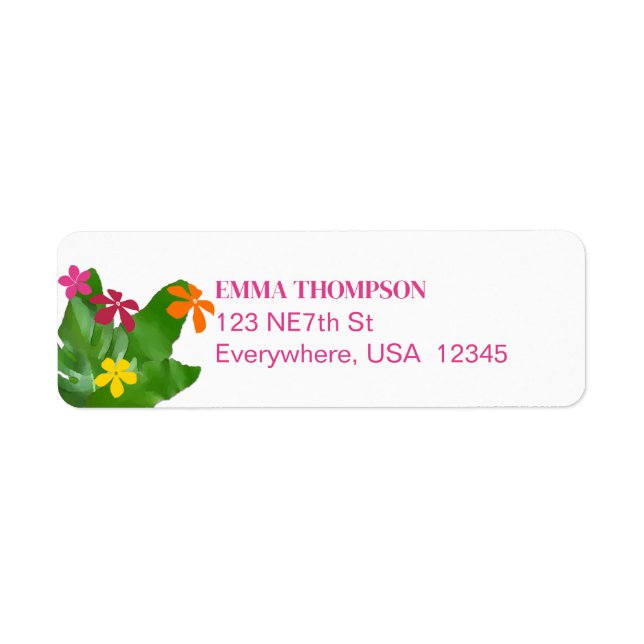 Tropical Tiki Return Address Label (Front)