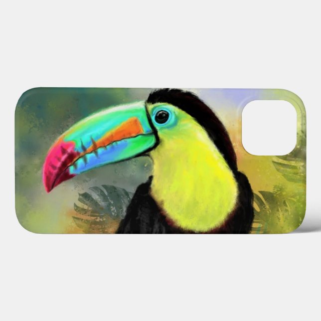 Tropical Toco Toucan Bird iPhone Case (Back (Horizontal))