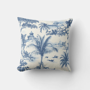 Tropical Toile De Jouy Cushion
