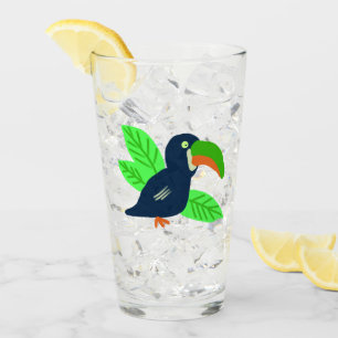 Tropical Toucan And Leaves Glass