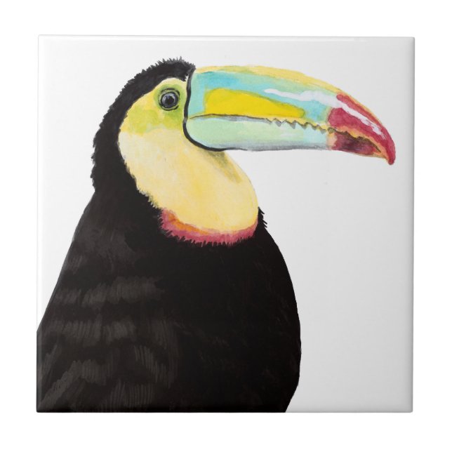 Tropical Toucan Bird Ceramic Tile (Front)