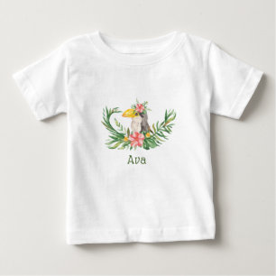 Tropical Toucan Bird Floral Baby Shower T-Shirt