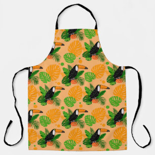 Tropical Toucan Bird Seamless Pattern Apron