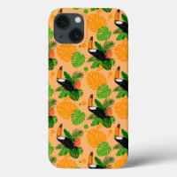 Tropical Toucan Bird Seamless Pattern