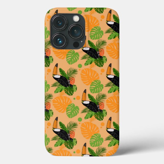 Tropical Toucan Bird Seamless Pattern Case-Mate iPhone Case (Back)