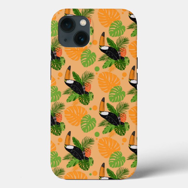 Tropical Toucan Bird Seamless Pattern Case-Mate iPhone Case (Back)