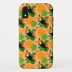 Tropical Toucan Bird Seamless Pattern iPhone XR Case