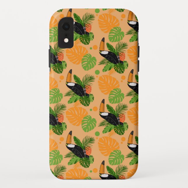 Tropical Toucan Bird Seamless Pattern Case-Mate iPhone Case (Back)