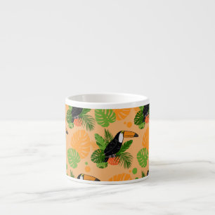 Tropical Toucan Bird Seamless Pattern Espresso Cup