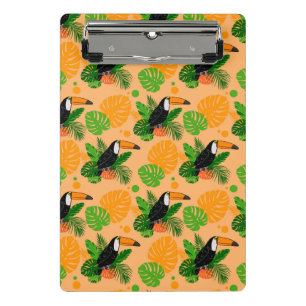 Tropical Toucan Bird Seamless Pattern Mini Clipboard