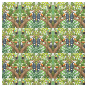 Tropical Toucan Birds Fabric