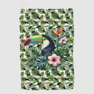 Tropical Toucan Birds. Golf Towel