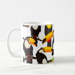 Tropical Toucan Birds Vintage Pattern Coffee Mug