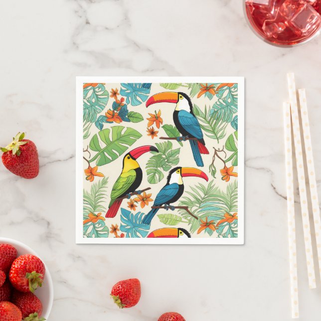 Tropical Toucan Canopy Napkin (Insitu)
