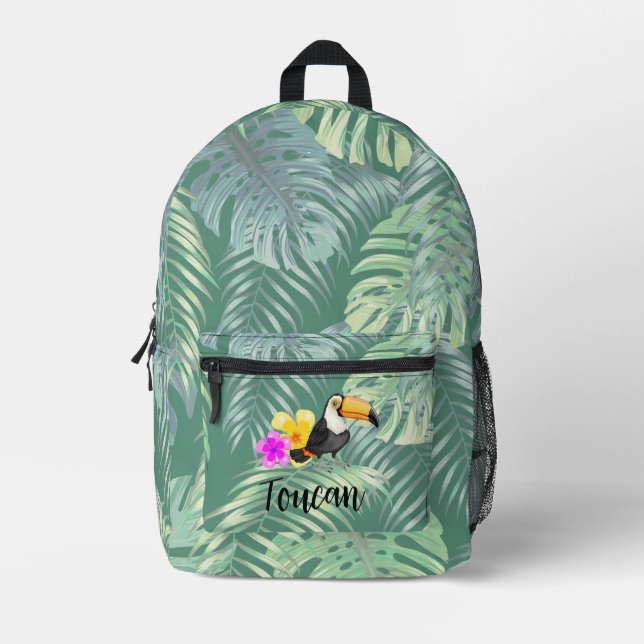 Tropical Toucan Design Back Pack (Front)