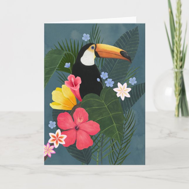 Tropical Toucan in the Wilderness Card (Front)